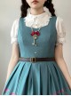 Antique Key Series Classic Lolita Elegant Delicate Pearl Key Bowknot Necklace