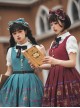 Antique Key Series Sweet Lolita Retro British Style Print Bowknot Headband