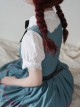 Antique Key Series Classic Lolita Elegant British Style Vintage Print Suspender Dress