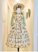 Garden Sunflower Series Classic Lolita Pastoral Comfortable Long Printed Camisole Dress