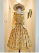 Garden Sunflower Series Classic Lolita Pastoral Comfortable Long Printed Camisole Dress