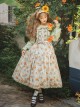 Garden Sunflower Series Classic Lolita Pastoral Comfortable Long Printed Camisole Dress
