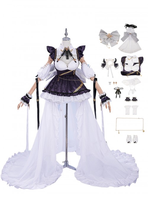 Game Azur Lane Halloween Cosplay HMS Cheshire Costume Set