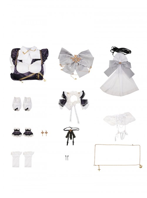 Game Azur Lane Halloween Cosplay HMS Cheshire Costume Set