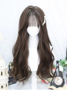 Daily Classic Lolita Japanese Cute Sweet Straight Fringe Big Wave Long Curly Wig