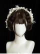 Moonlight Danube Series Classic Lolita Elegant Retro Roman White Long Suspender Dress Veil Top Set