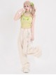 Star Candy Series Kawaii Fashion Vitality Macaron Colorful Star Print Embroidered Casual Wide Leg Pants