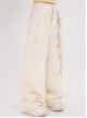 Star Candy Series Kawaii Fashion Vitality Macaron Colorful Star Print Embroidered Casual Wide Leg Pants