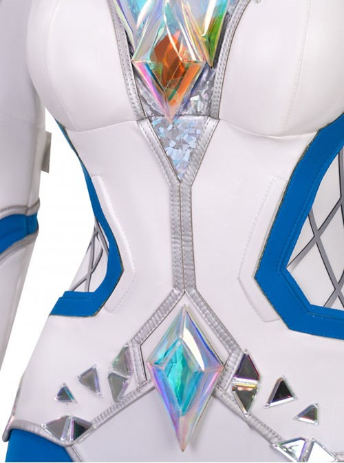 Game Marvel Rivals Halloween Cosplay White Queen Emma Grace Frost Bodysuit Costume Set Without Shoes