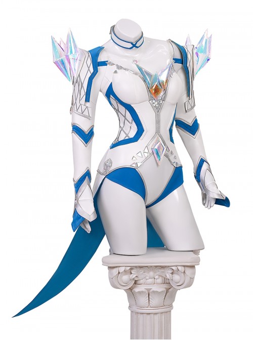 Game Marvel Rivals Halloween Cosplay White Queen Emma Grace Frost Bodysuit Costume Set Without Shoes