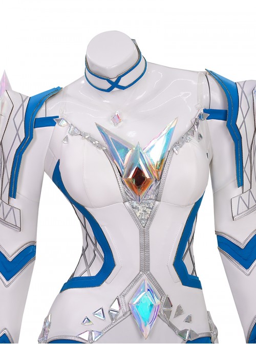 Game Marvel Rivals Halloween Cosplay White Queen Emma Grace Frost Bodysuit Costume Set Without Shoes