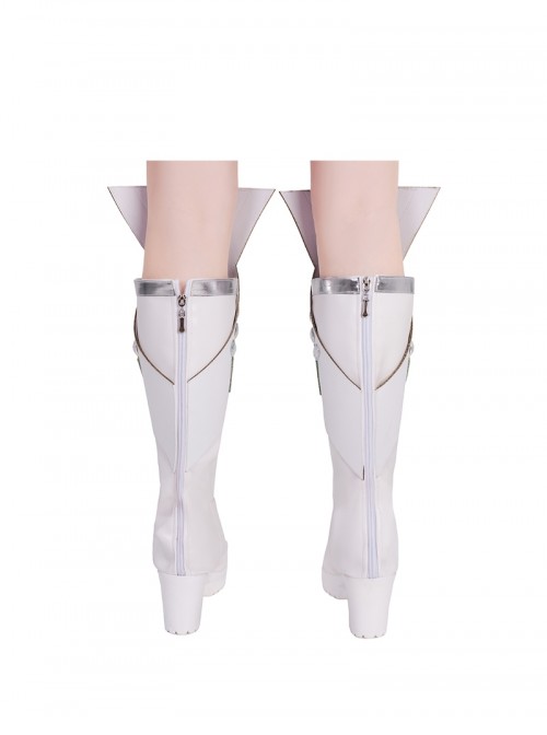 Game Marvel Rivals Halloween Cosplay White Queen Emma Grace Frost Accessories White High Heel Boots