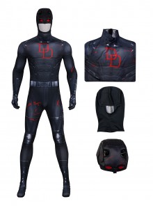 Daredevil Born Again Season 2 Halloween Cosplay Daredevil Black Bodysuit Costume Set