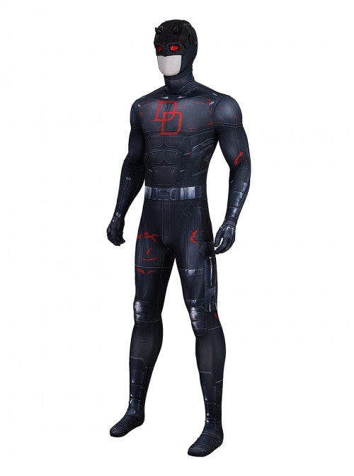 Daredevil Born Again Season 2 Halloween Cosplay Daredevil Black Bodysuit Costume Set
