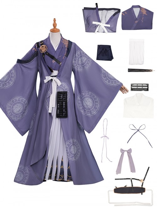 Game Where Winds Meet Halloween Cosplay Guyun Sect Wuxia Role Player Costume Set