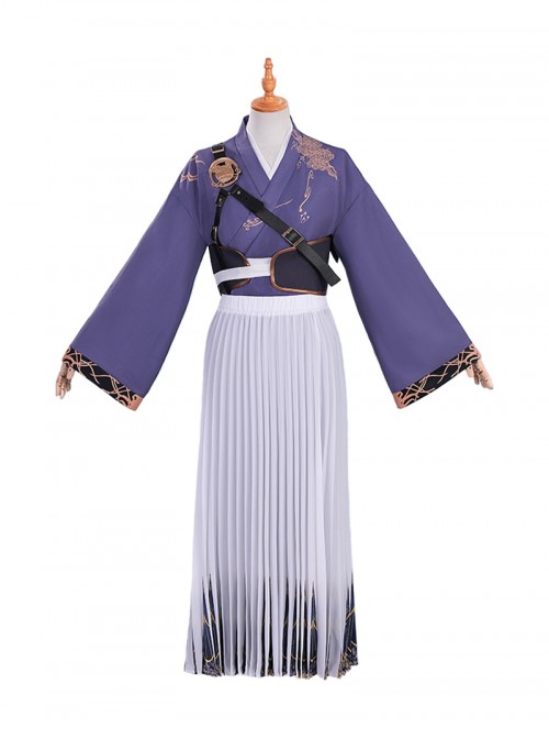 Game Where Winds Meet Halloween Cosplay Guyun Sect Wuxia Role Player Costume Set