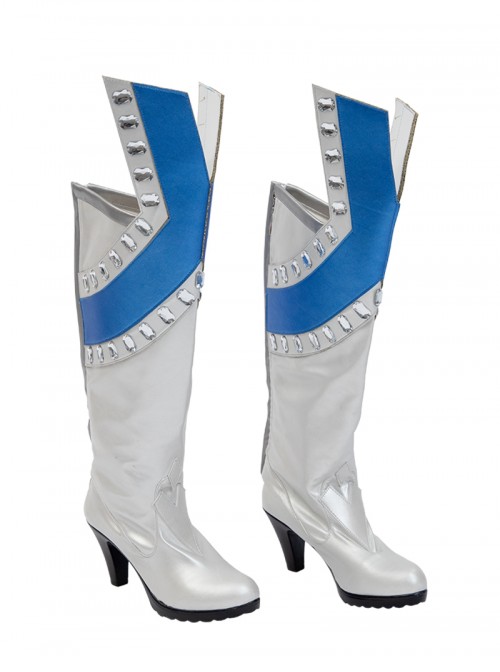 Marvel Rivals Halloween Cosplay White Queen Emma Grace Frost Accessories White High Heel Boots
