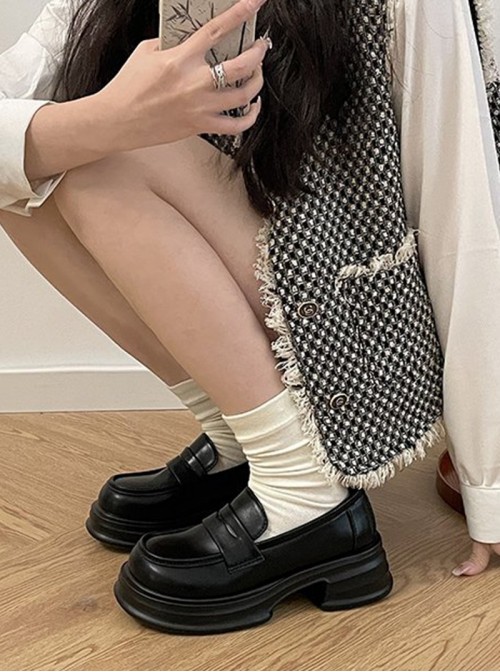 Daily Commute School Lolita Versatile JK British Academy Style Sweet Cute Loafer Shoes