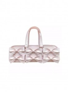 Sweet Dreams Series Cute Sweet Lolita Japanese Style Bowknot PU Single Shoulder Baguette Bag