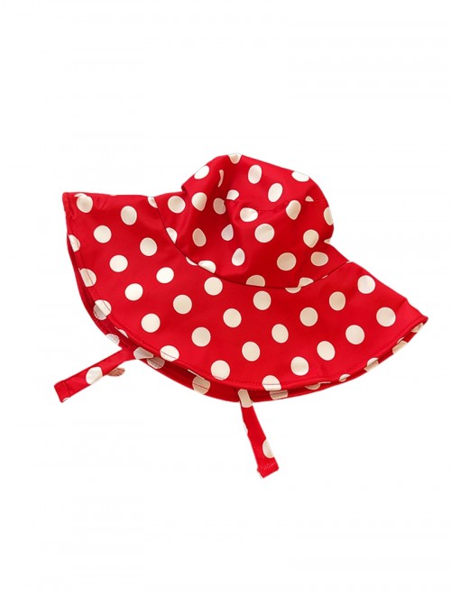 Round Polka Dot Kawaii Fashion Women Summer Sun Protection French Vintage Ribbon Fisherman Hat