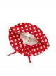 Round Polka Dot Kawaii Fashion Women Summer Sun Protection French Vintage Ribbon Fisherman Hat