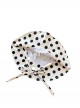 Round Polka Dot Kawaii Fashion Women Summer Sun Protection French Vintage Ribbon Fisherman Hat