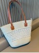 French Country Style Kawaii Fashion Beach Vacation Straw Woven Large Capacity Basket Tote Bag