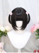 Otaku Girl Series Sweet Lolita Black Tea Color Japanese Straight Bangs Cute Short Straight Wig