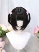 Otaku Girl Series Sweet Lolita Black Tea Color Japanese Straight Bangs Cute Short Straight Wig