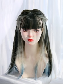 Doris Series Sweet Lolita Harajuku Soft Sister Daily Cute JK Ears Dyed Ombre Long Straight Wig