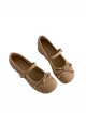 Elegant French Style Daily Commute Wear Sweet Lolita Bowknot Flat Heel Mary Jane Shoes