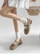 Elegant French Style Daily Commute Wear Sweet Lolita Bowknot Flat Heel Mary Jane Shoes