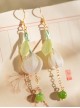 Gardenia Series Classic Lolita Elegant Vintage Hanfu Intangible Cultural Heritage Velvet Flower New Chinese Style Earrings