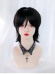 Ouji Fashion Quadratic Element Cool Harajuku Daily Versatile Black Stylish Wolf Tail Mullet Wig