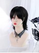 Ouji Fashion Quadratic Element Cool Harajuku Daily Versatile Black Stylish Wolf Tail Mullet Wig