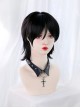 Ouji Fashion Quadratic Element Cool Harajuku Daily Versatile Black Stylish Wolf Tail Mullet Wig