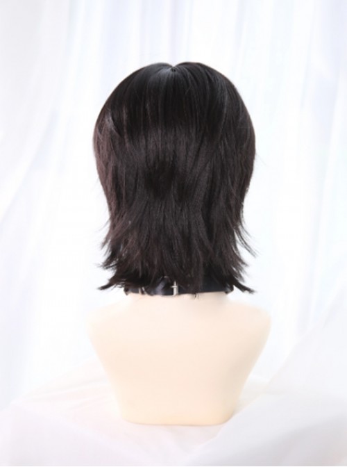 Ouji Fashion Quadratic Element Cool Harajuku Daily Versatile Black Stylish Wolf Tail Mullet Wig