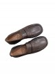 Japanese Mid Heel British Style School Lolita Vintage Basic JK Uniform Oxford Shoes