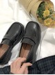 Japanese Mid Heel British Style School Lolita Vintage Basic JK Uniform Oxford Shoes
