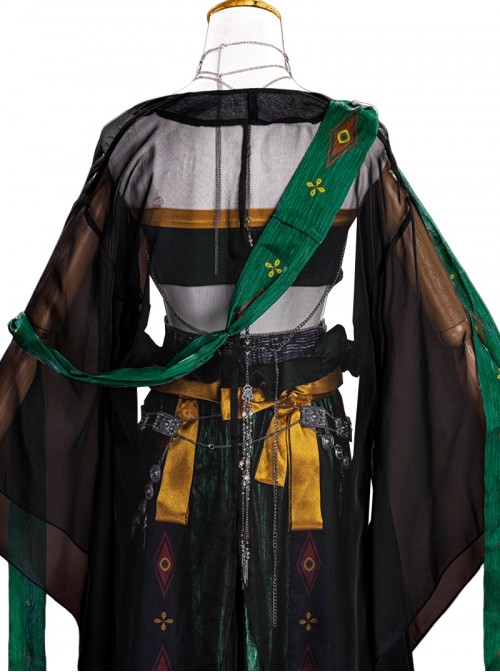 Game Where Winds Meet Halloween Cosplay Drunk Flower Shade Sect Women Costume Set