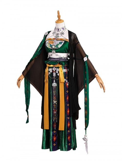 Game Where Winds Meet Halloween Cosplay Drunk Flower Shade Sect Women Costume Set