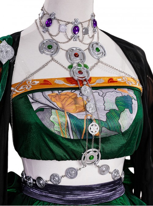 Game Where Winds Meet Halloween Cosplay Drunk Flower Shade Sect Women Costume Set