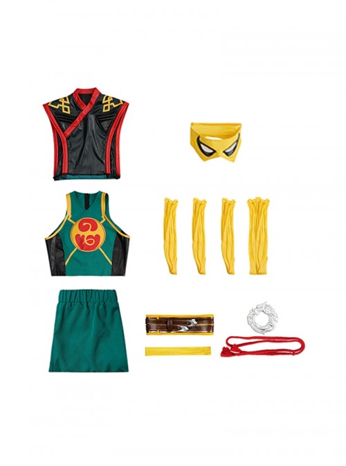 Game Marvel Rivals Halloween Cosplay Iron Fist Costume Set Without Shoes
