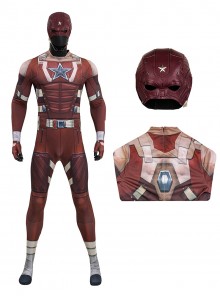 Thunderbolts Halloween Cosplay Red Guardian Alexi Shostakov Bodysuit Costume Set Without Shoes