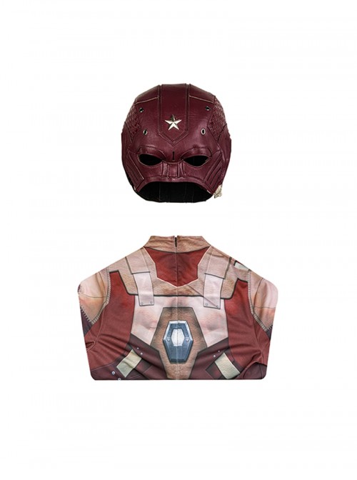 Thunderbolts Halloween Cosplay Red Guardian Alexi Shostakov Bodysuit Costume Set Without Shoes