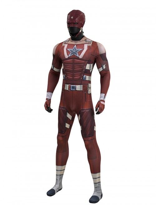 Thunderbolts Halloween Cosplay Red Guardian Alexi Shostakov Bodysuit Costume Set Without Shoes