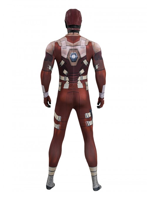 Thunderbolts Halloween Cosplay Red Guardian Alexi Shostakov Bodysuit Costume Set Without Shoes