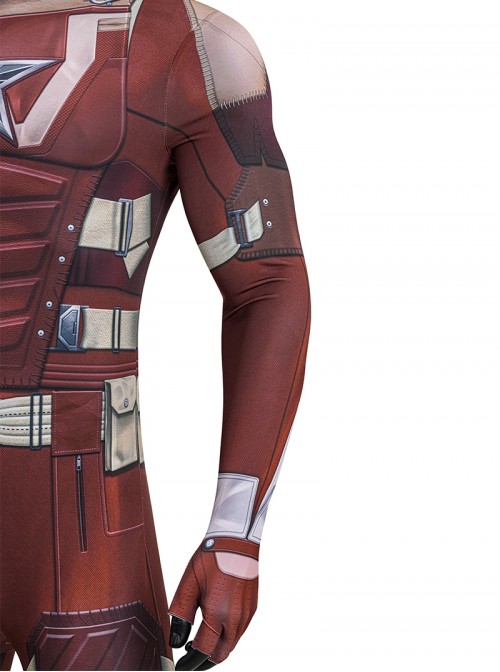 Thunderbolts Halloween Cosplay Red Guardian Alexi Shostakov Bodysuit Costume Set Without Shoes
