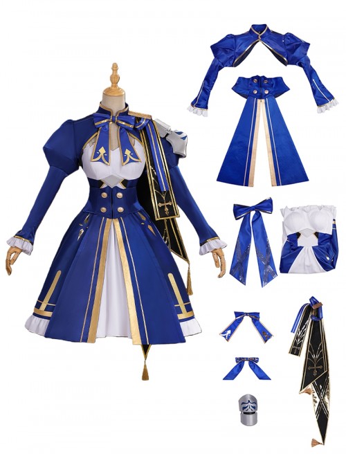 Honkai Star Rail Halloween Cosplay X Fate Stay Night Unlimited Blade Works Collaboration Saber Costume Set Without Shoes