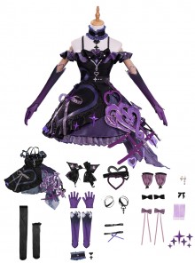 Honor Of Kings Halloween Cosplay X Sanrio Characters Collaboration Kuromi Heart Angela Costume Set